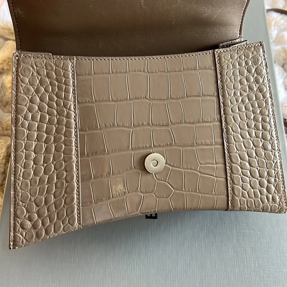 Balenciaga hourglass croc embossed leather bag - Picture 12 of 16